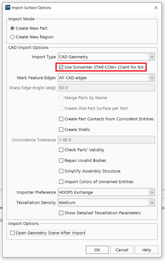 Import native CAD into Simcenter STAR-CCM+