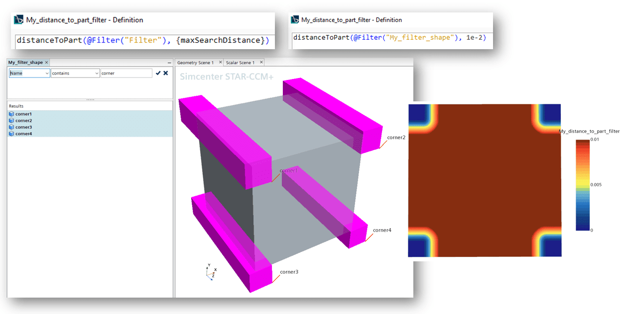 distance to part filter