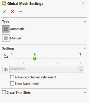 automatic settings meshing FLOEFD