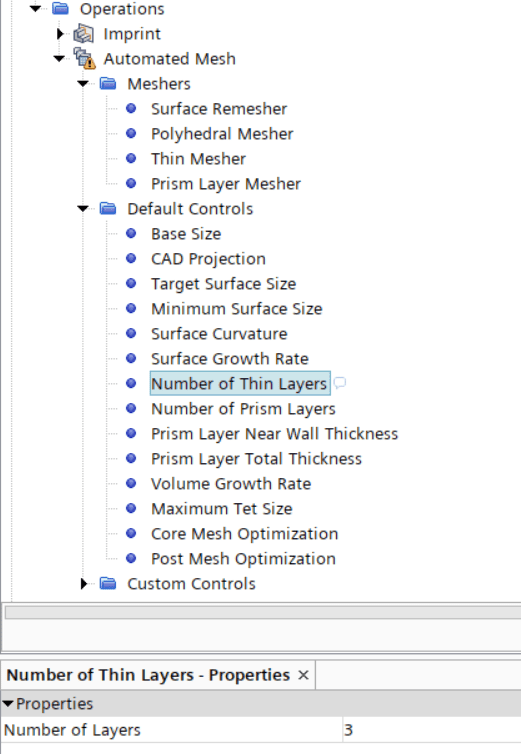 number of thin layers starccm thin mesher