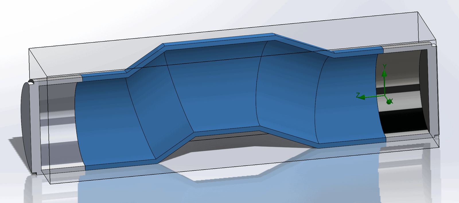 Simcenter FLOEFD geometry of pipe.