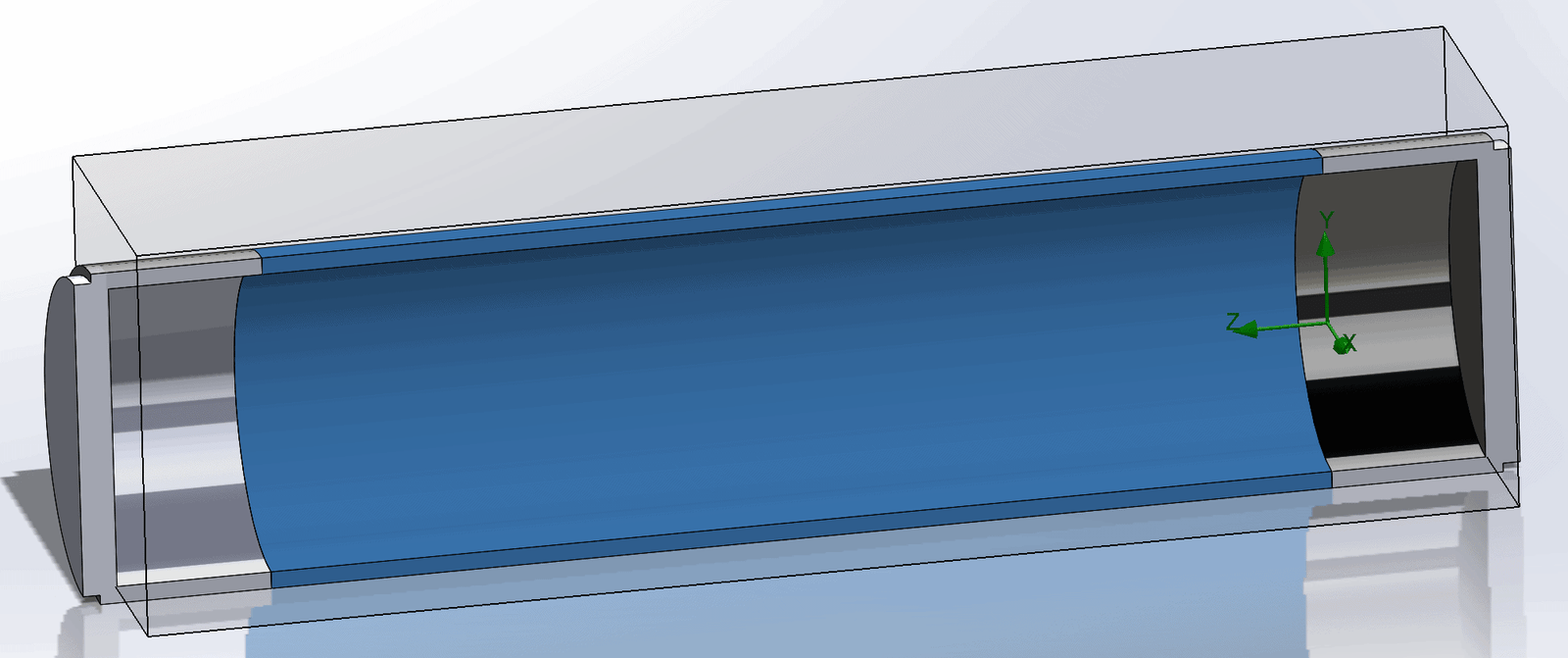 Simcenter FLOEFD geometry of pipe.