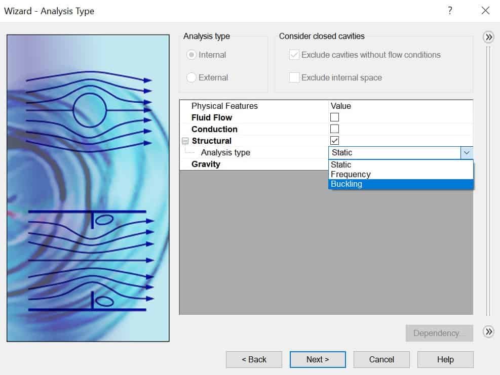 Buckling simulation setting