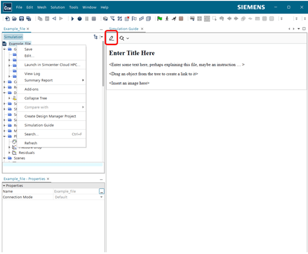 Simulation guide in Simcenter STARCCM+