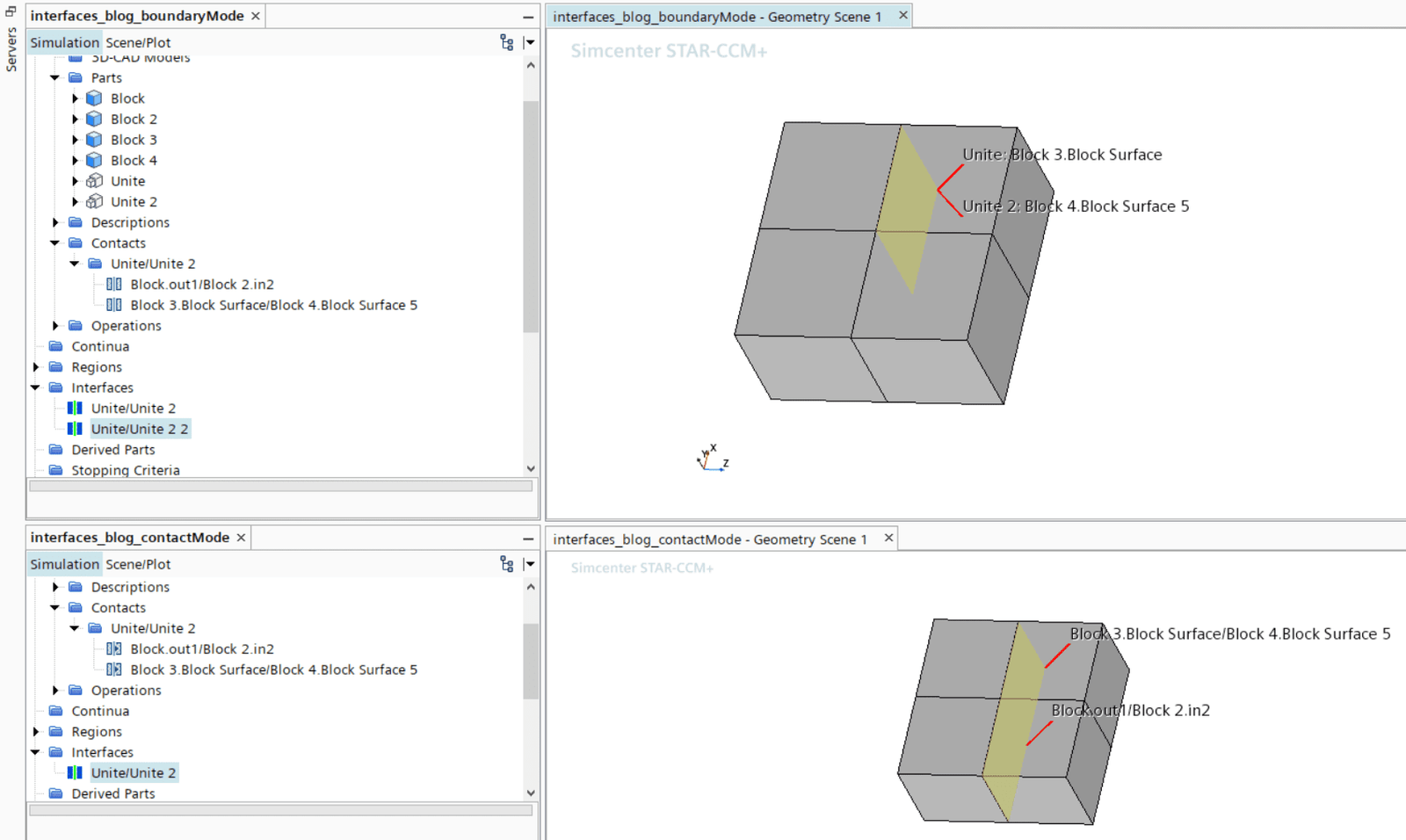 How to work with interfaces in Simcenter STAR-CCM+