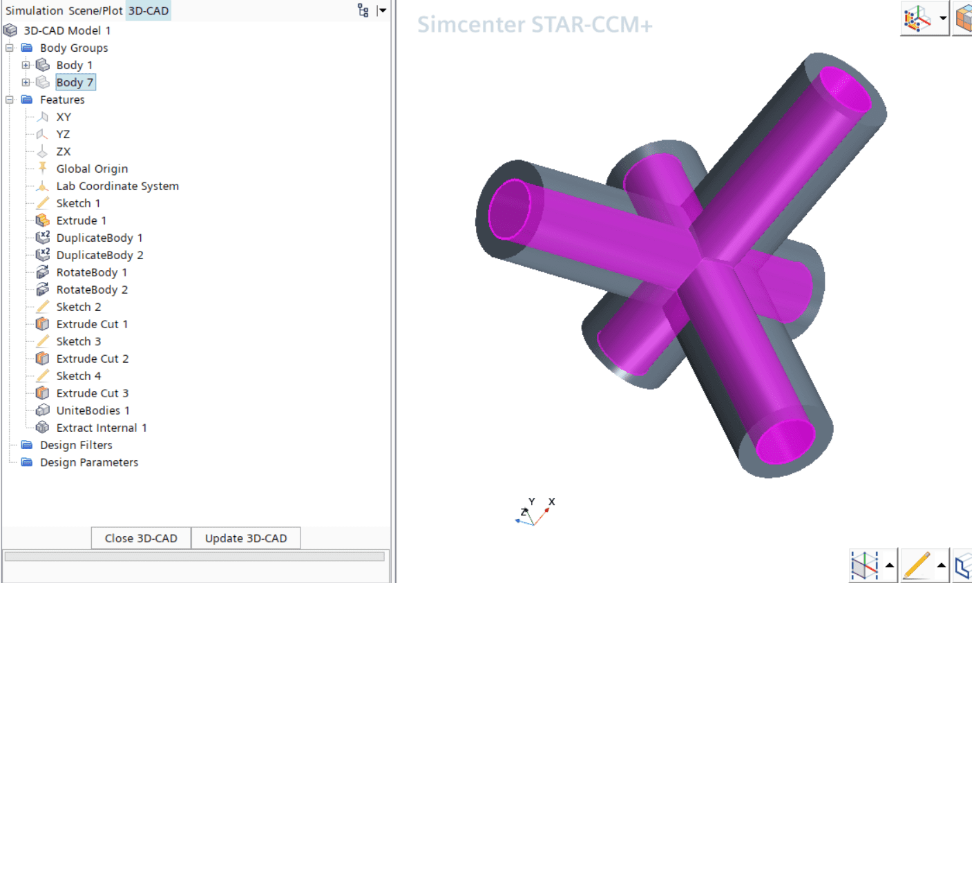 Geometry preparation in 3D-CAD within Simcenter STAR-CCM+